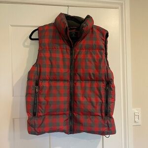 Checkered puffer vest